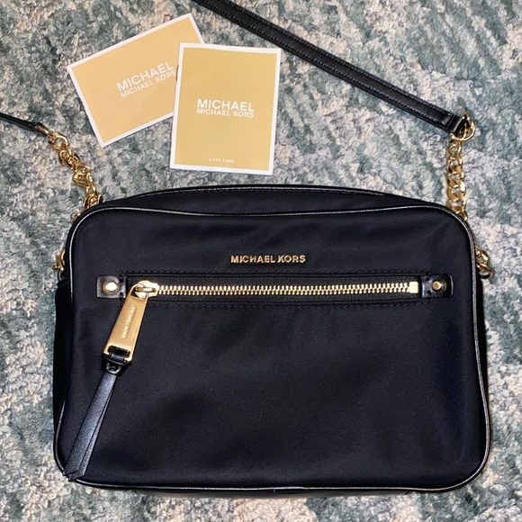 Michael Kors Black Nylon Crossbody Bag - Picture 1 of 13